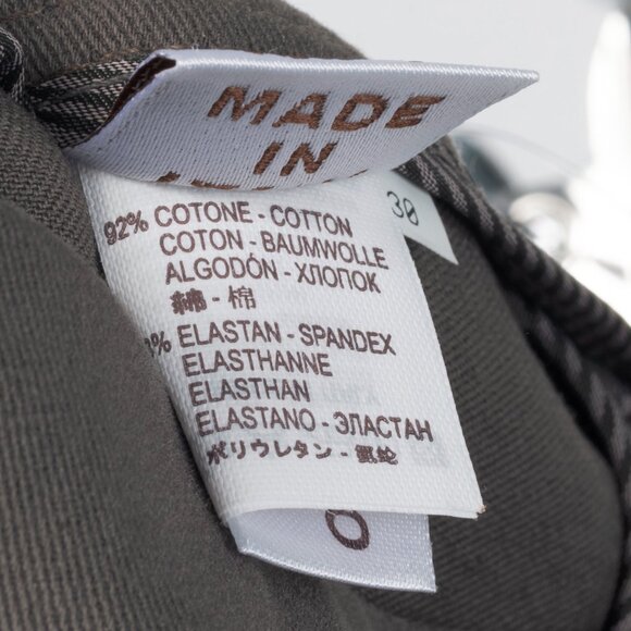 Brunello Cucinelli Taupe Grey Cotton-Twill Leggings - Picture 9 of 10